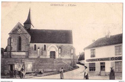 78 - B1144CPA - GUERVILLE - L'église - Parfait état - YVELINES