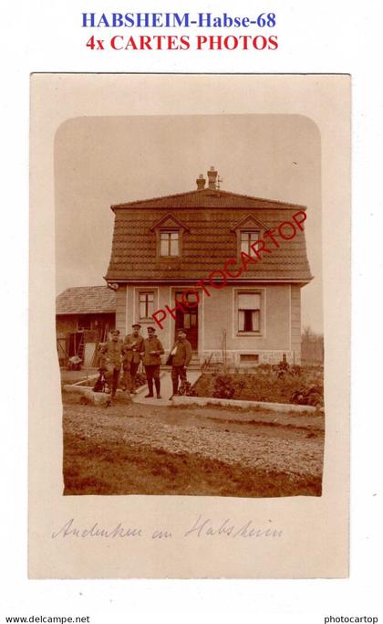HABSHEIM-Habse-68-4x CARTES PHOTOS Allemandes-GUERRE 14-18-1 WK-Militaria-France