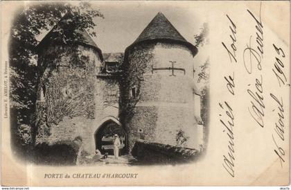 CPA HARCOURT Porte du Chateau d'Harcourt (1161092)