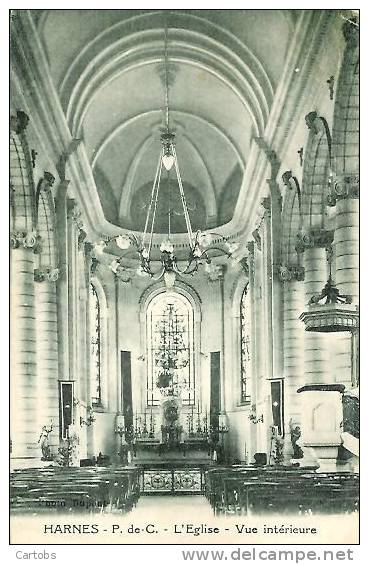62 HARNES L'Eglise vue Intérieure