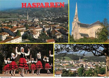 Carte Postale - 64 - Hasparren - Multivues - Folklore - Danse Basque - CPM - Voir Scans Recto-Verso - Poscard - Carta Po