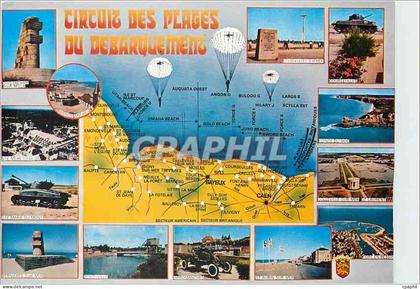 CPM Normandie France Circuit des plages du Debarquement Juin 1944 Militaria
