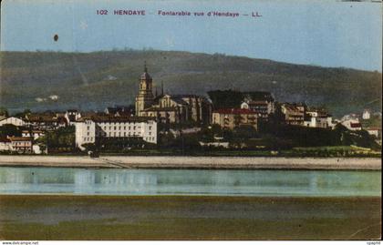 CPA Hendaye Fontarabie vue d'Hendaye
