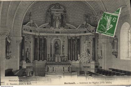 CPA Herbault Interieur de l'Eglise