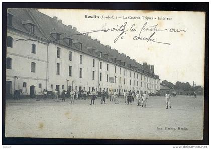 cpa  du 62 Hesdin - la caserne Tripier - Intérieur -   AA2