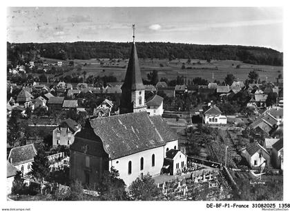 DE-BFP1-0680-68 - HIRSINGUE - En avion au-dessus - L'église