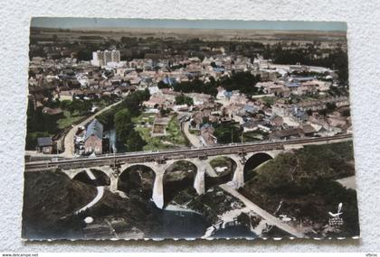 Cpm, en avion au dessus de Hirson, le viaduc du Gland, Aisne 02