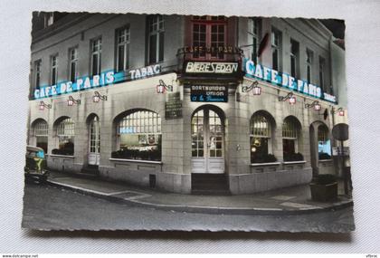 Cpm, Hirson, café de Paris, tabacs, Aisne 02