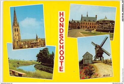 AGIP9-59-0713 - HONDSHOOTE -l'eglise, l'hôtel de ville
