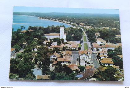 Cpm, Hossegor, vue panoramique aérienne et le lac Marin, Landes 40