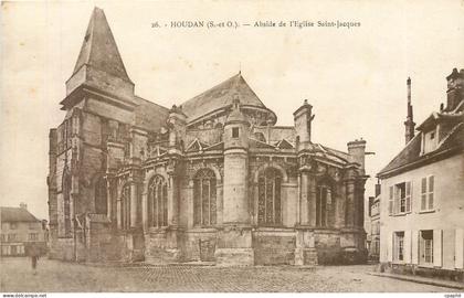 CPA Houdan SO Abside de l'Eglise Saint Jacques
