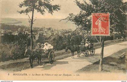 14 - Houlgate - La Route de Villers et vue sur Houlgate - Animée - CPA - Oblitération - Voir Scans Recto-Verso