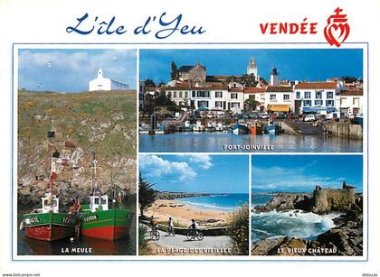 Carte Postale - 85 - Ile d'Yeu - Multivues - Bateaux - Flamme Postale de l'Ile d'Yeu - CPM - Voir Scans Recto-Verso - Po
