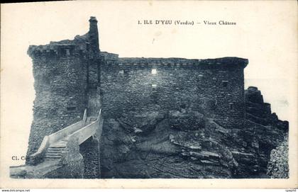 CPA Ile D'Yeu Vieux Château