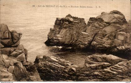 CPA Ile de Brehat Rochers Sainte Anne