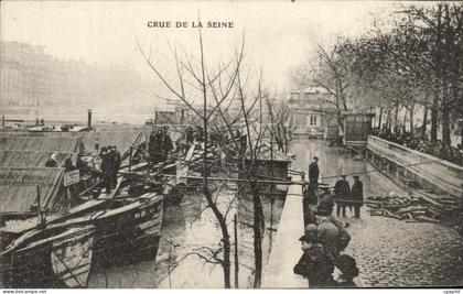 CPA Crue De La Seine Paris Inondations 1910