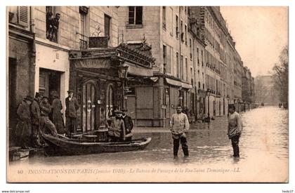 Paris - Crue de la Seine - Inondations de 1910 - Rue Saint Dominique