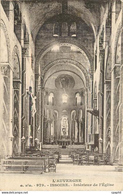 CPA L'Auvergne Issoire Interieur de l'Eglise