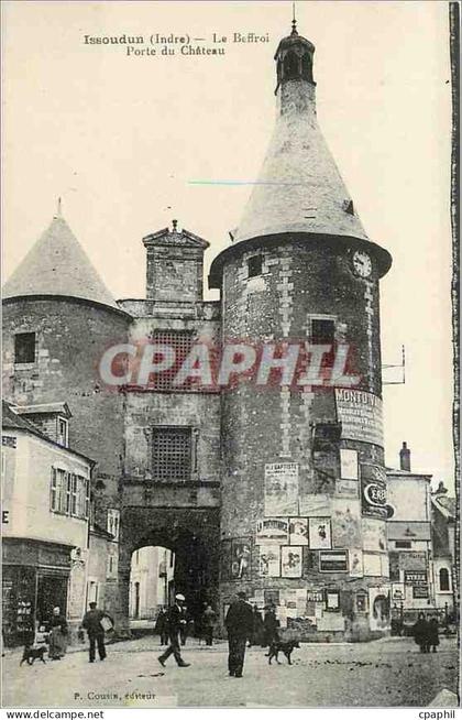CPA Issoudun Indre Le Beffroi Porte du Chateau