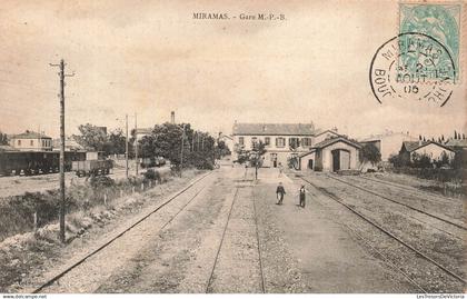 FRANCE - Miramas - Gare MPB - Chemin de fer - Port de Bouc - Transport ferroviaire - animé - Carte postale ancienne
