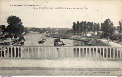 CPA Joinville le Pont La Marne vue du pont