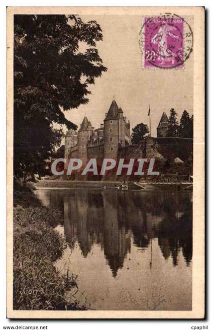 CPA Bretagne Josselin (Morbihan) Les Bords de I Oust et le Chateau