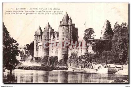 CPA Josselin Les Bords de I Oust et le Chateau Josselin for pour le Connetable Olivier de Clisson