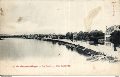 CPA Juvisy sur Orge La Seine Quai Gambetta