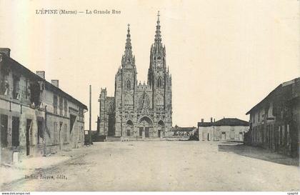CPA L'Epine (Marne) La Grande Rue