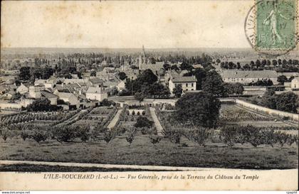 CPA L'Ile Bouchard Vue Generale Prise De La Terrasse du chateau du temple