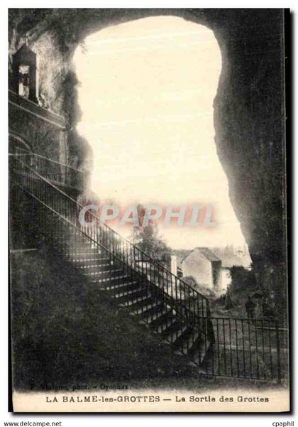 CPA La Balme les Grottes La Sortie des Grottes