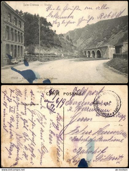 CPA Vorbruck La Broque Salm-Château Viaduc. Vosges 1917  gel Feldpost