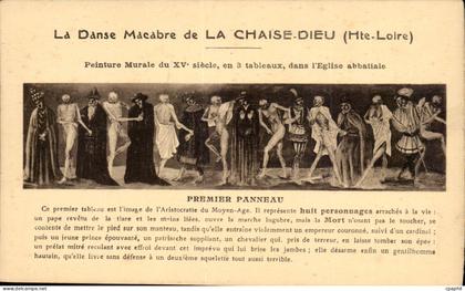 CPA Danse macabre de la chaise Dieu