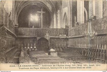CPA La Chaise Dieu Interieur de l'Eglise Tombeau du Pape Clement transporte a la Chaise Dieu