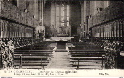 La Chaise Dieu - Interieur de l Eglise - CPA