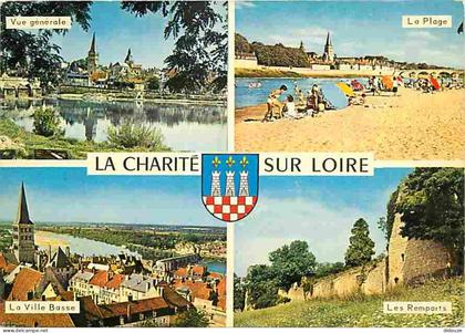 58 - La Charité sur Loire - Multivues - Blasons - Plage - Flamme Postale - CPM - Voir Scans Recto-Verso