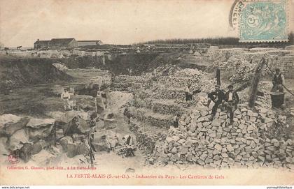 91 - ESSONNE - LA FERTÉ-ALAIS - industries - carrières de Grès - superbe - 10139