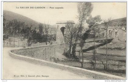 Gard : La Grand Combe, Les Salles du Gardon, Pont Suspendu