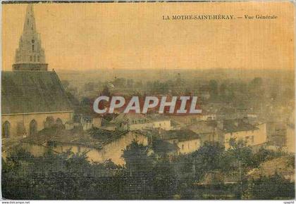 CPA La Mothe Saint Heray vue generale (carte toilée)