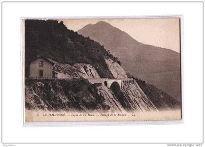 38 LA MURE (environs) Ligne de La Mure, Passage de la Rivoire, Gare, ed LL 5, Dauphiné, 192?