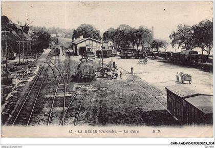 CAR-AAEP2-33-0160 - LA REOLE - la gare - Train