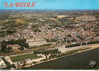 Carte Postale - 33 - La Réole - Vue Générale aérienne de la Ville au bord de la Garonne - CPM - Voir Scans Recto-Verso -