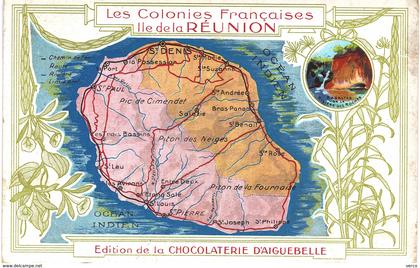 Carte Postale ancienne de LA REUNION - Edition la Chocolaterie d'AIGUEBELLE