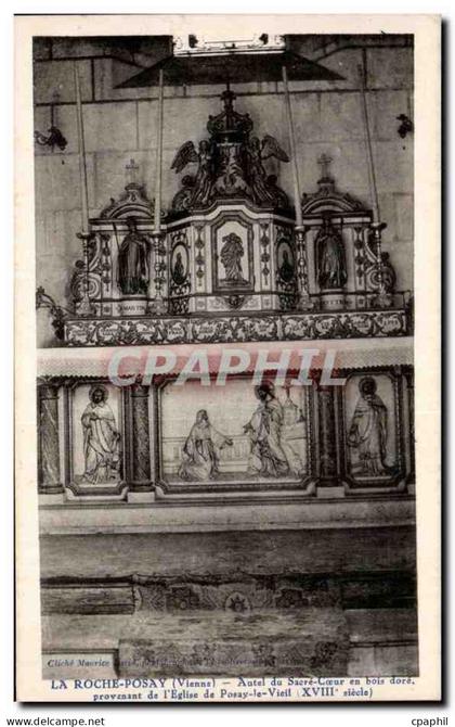 CPA La Roche Posay Autel du Sacre Coeur En Bois Dore Provenant De l'Eglise De Posay le Vieil