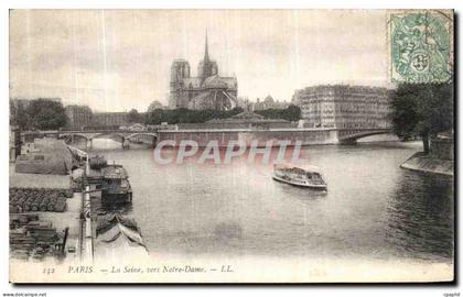 CPA Paris la Seine vers Notre Dame