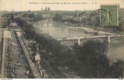 CPA Paris Panorama de la Seine vers la Cite