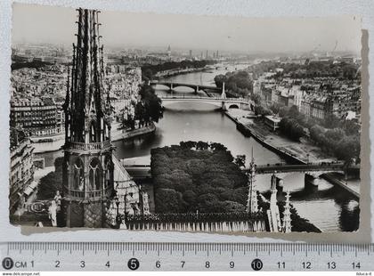 I122132 Cartolina Francia - Paris - Prospective sur la Seine - 1962