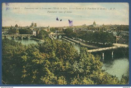 Paris Blick über die Seine nach Notre-Dame, gelaufen ca. 1920 (AK5532)