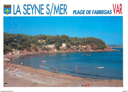 CPM Au Soleil de la Cote d'Azur La Seyne sur Mer Var La plage de Fabregas