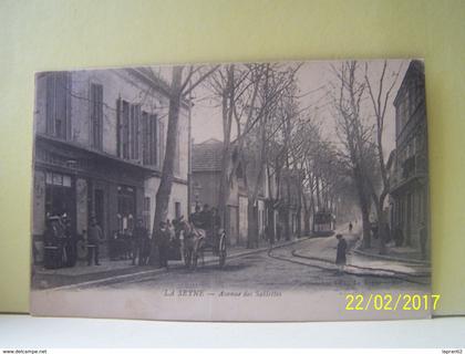 LA SEYNE (VAR) LES COMMERCES. LES TRAMWAYS. AVENUE DES SABLETTES.